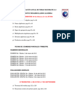 Planificación Anual de Matematica 8