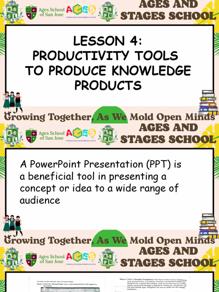 Lesson 4 Productivity Tools To Produce Knowledge Products PDF
