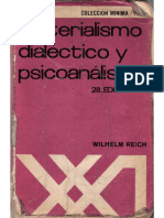 Wilhelm Reich Materialismo Dialectico y Psicoanalisis