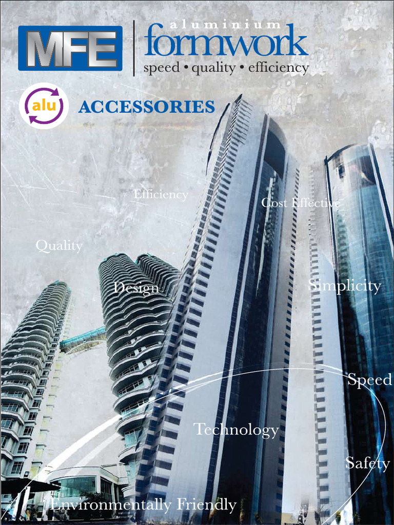 Aluminium Formwork Accessories Guide | PDF | Screw | Structural Engineering