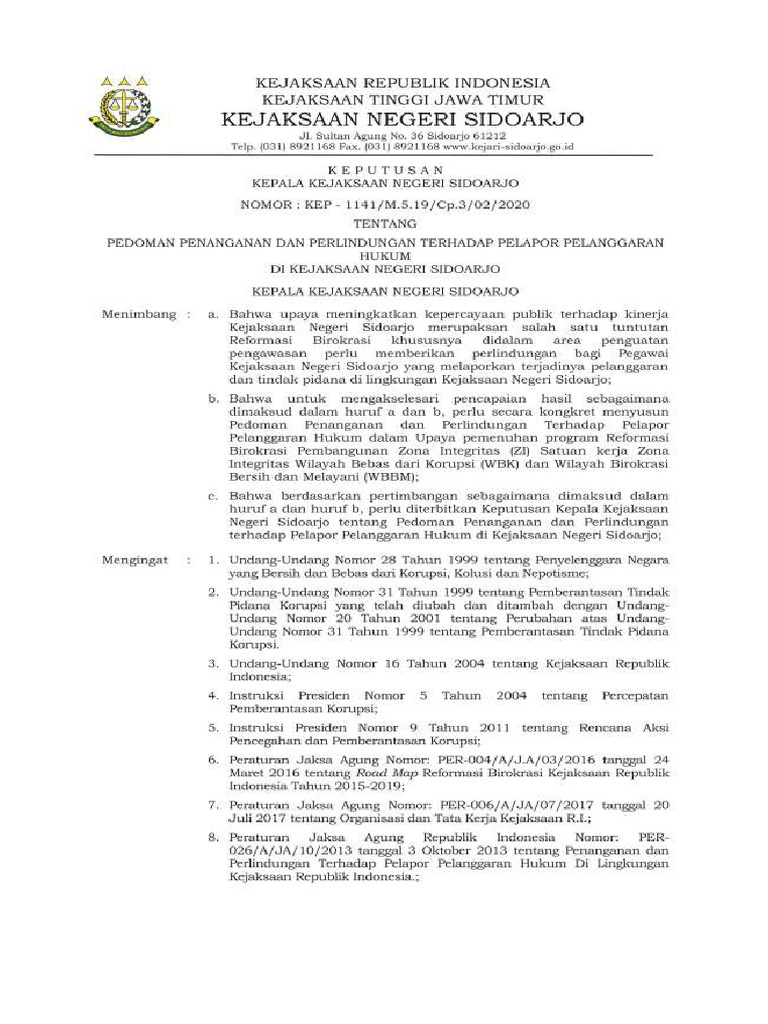 Perlindungan Pelapor Di Lingkungan Pemerintahan