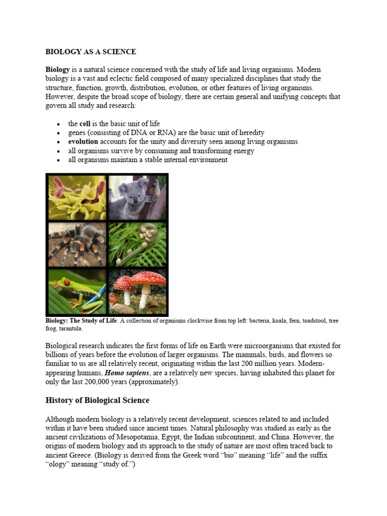 Biology as a science task 1 2 pdf