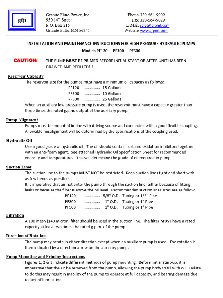 High Pressure Pump Installation Guide | PDF | Pump | Mechanical Engineering
