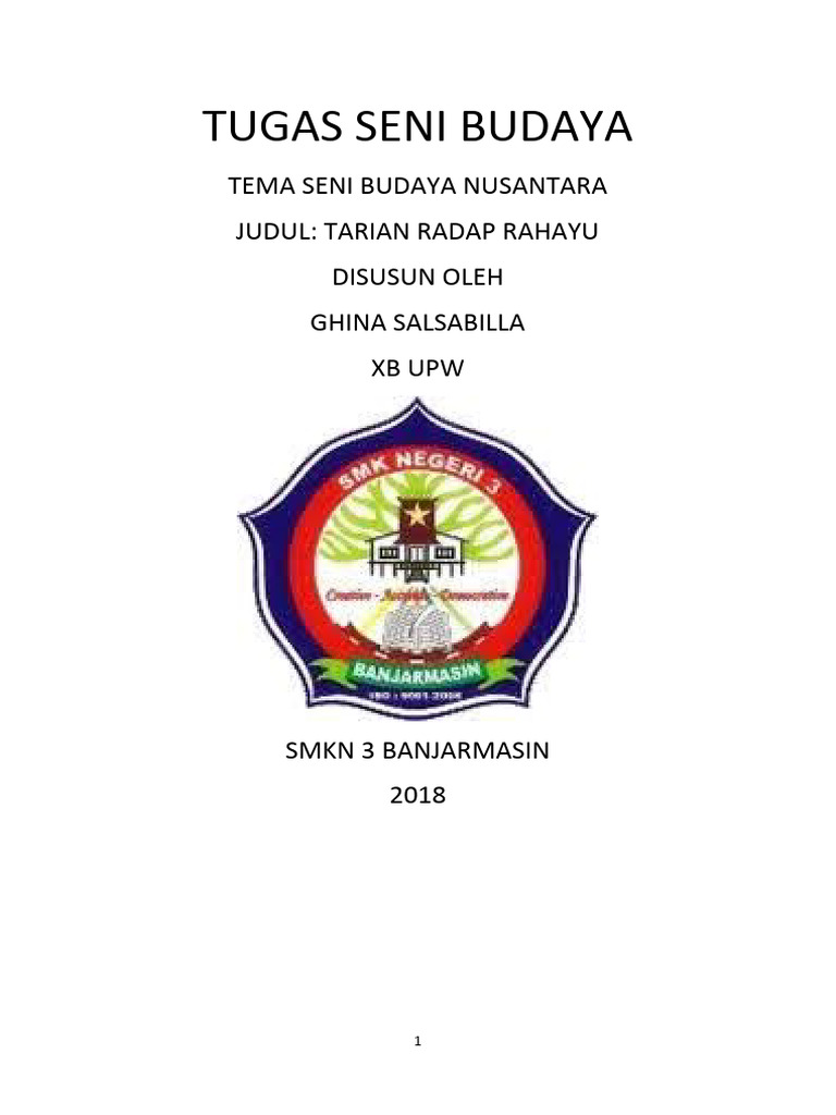 Tugas Seni Budaya Tari Radap Rhy | PDF
