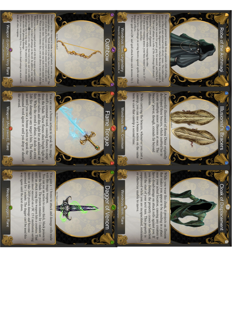 Magic Item Cards | PDF