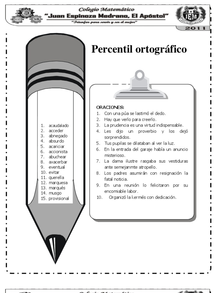 Percentil ortográfico 4to 2