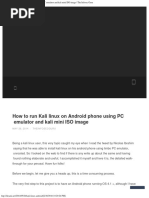 How To Run Kali Linux On Android Phone Using PC Emulator and Kali Mini ISO Image
