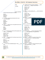 454 - Past Simple Was Were Test A1 A2 Grammar Exercises