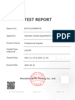 LA210P Pro Loudspeaker FCC Test Report