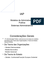 IAP - Modelos Da AP - Sistemas Administrativos