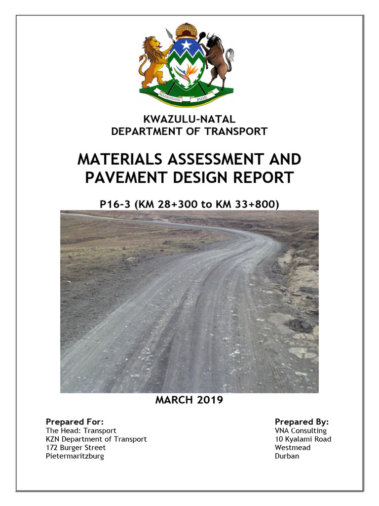 P16-3 (KM 28.3 - KM 33.8) - Materials Assessment and Pavement Design ...