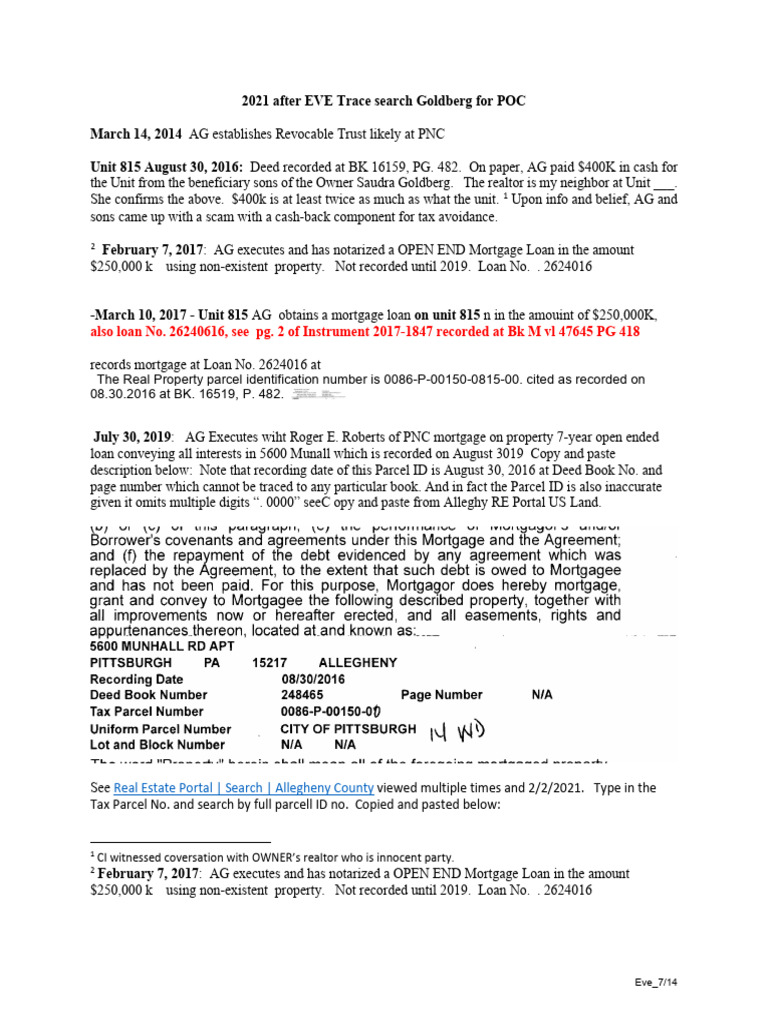 2021 Nov Us Land Deed Kickback Example Search Grantor Grantee Goldberg