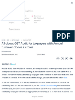 All about GST Audit for taxpayers with Annual turnover above 2 crores