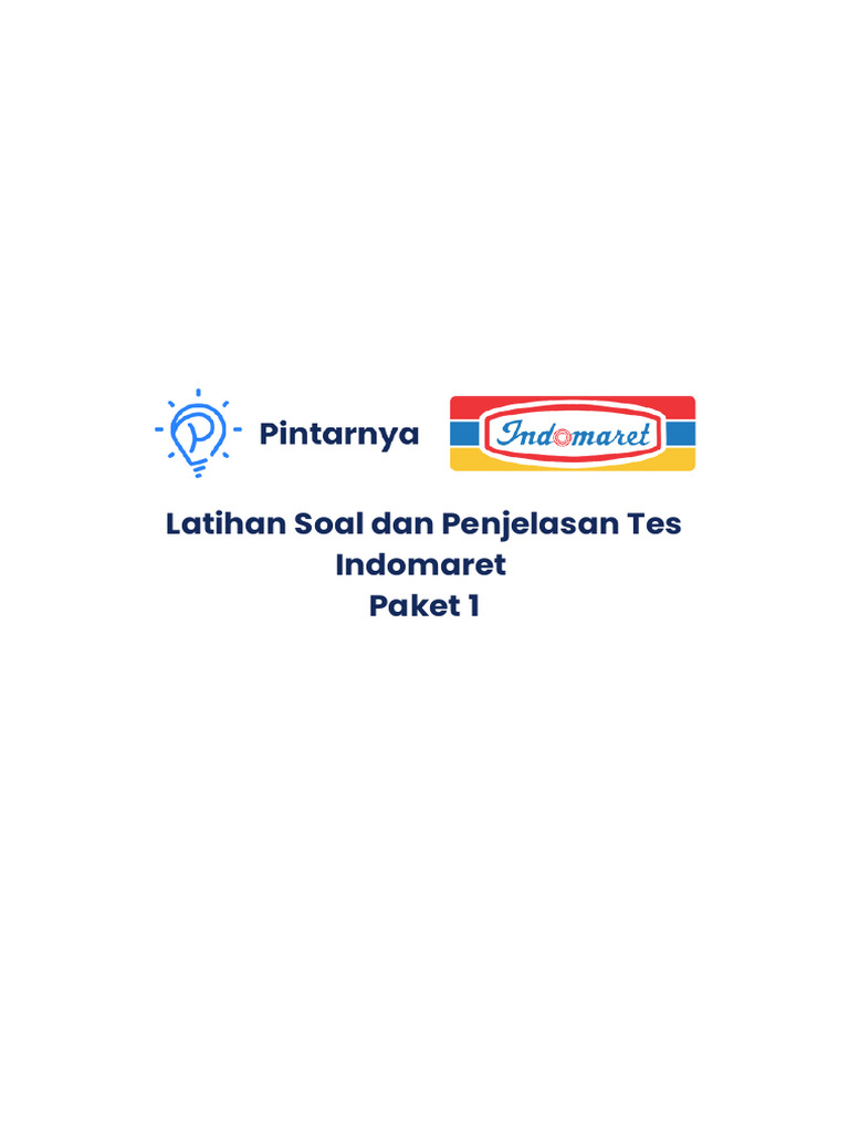 Penjelasan Tes Indomaret Pdf