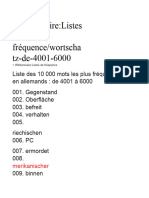 Wiktionnaire - Listes de Fréquence - Wortschatz-De-4001-6000 - Wiktionnaire