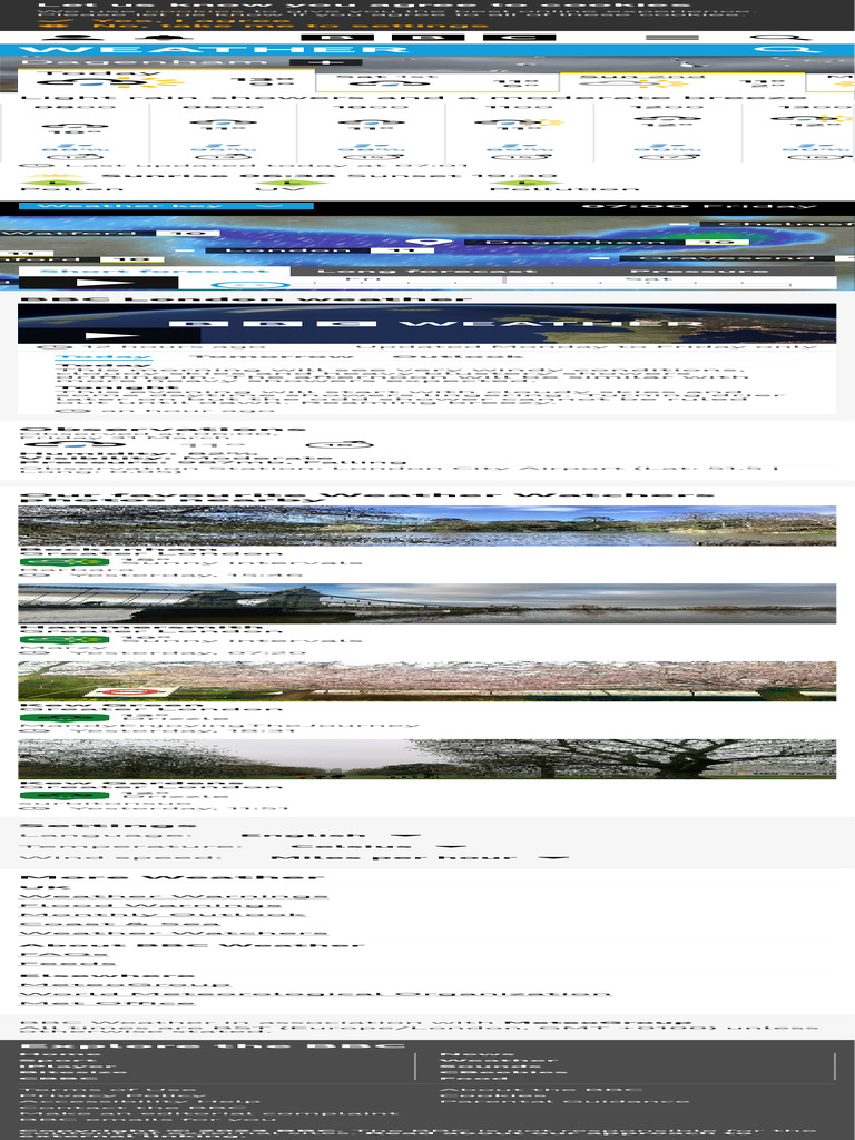 Dagenham BBC Weather PDF
