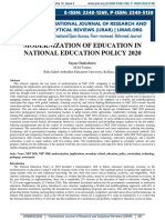 Modernization of Education in National Education Policy of 2020 