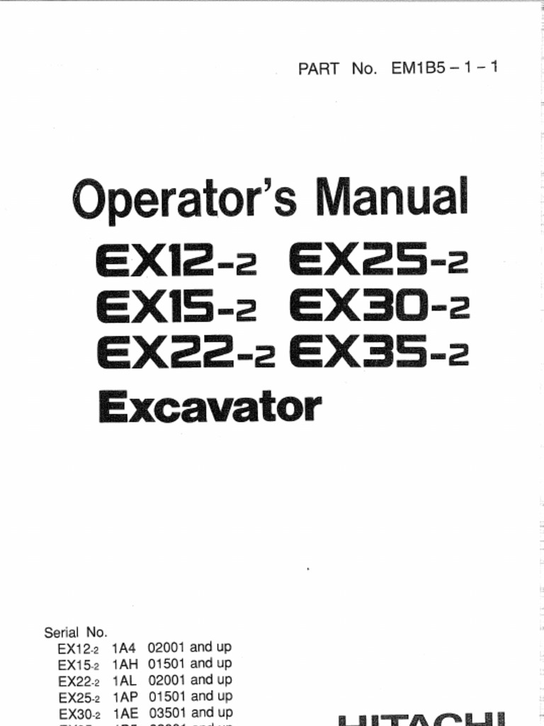 EX30-2 Operators Manual | PDF
