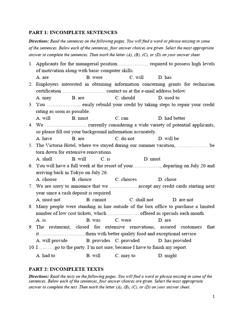 Exercises of Unit 1 | PDF
