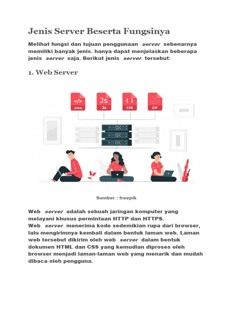 Jenis-Jenis Server dan Fungsinya | PDF | Komputer