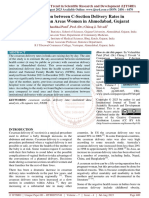 A Comparison Between C Section Delivery Rates in Rural and Urban Areas Women in Ahmedabad, Gujarat