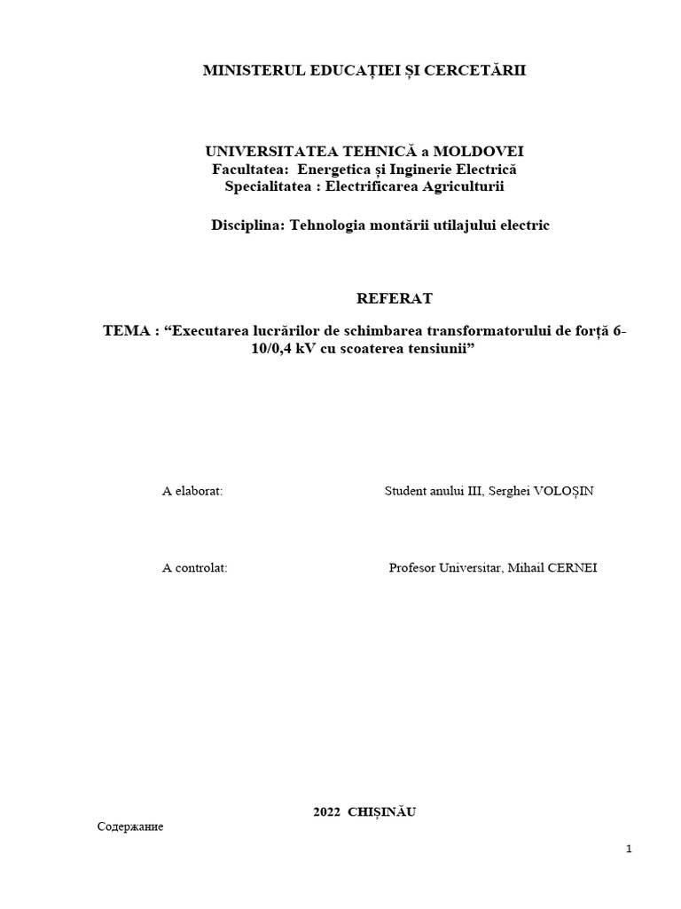 Referat Cernei | PDF
