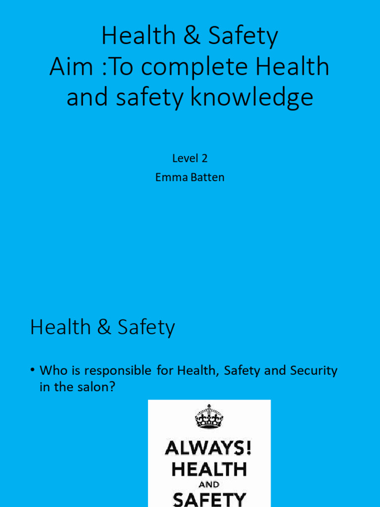 Health & Safety Assignment PP Download Free PDF Sterilization (Microbiology) Occupational