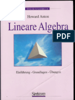 Lineare Algebra (Einführung, Grundlagen, Übungen) - Howard Anton