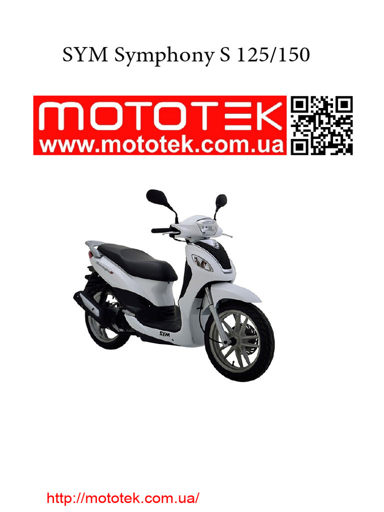 Instruktsiya Manual Sym Symphony s150 | PDF