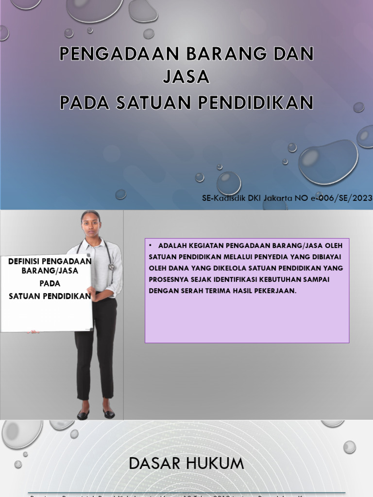Pedoman Pengadaan Barang Dan Jasa Pada Satuan Pendidikan | PDF | Bisnis ...