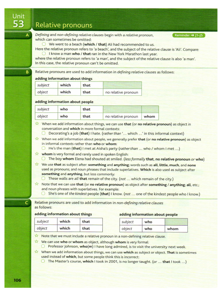 Advanced Relative Clauses Explained | PDF