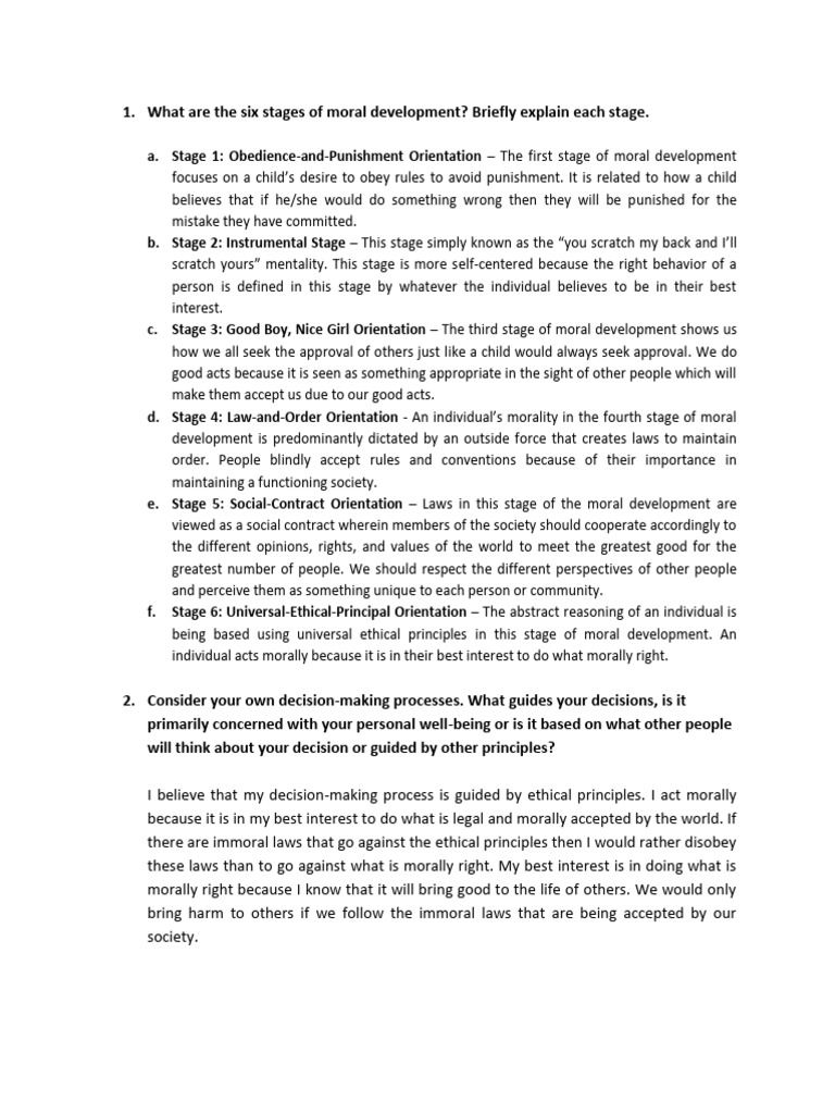 Ethics Activity 7c April | PDF