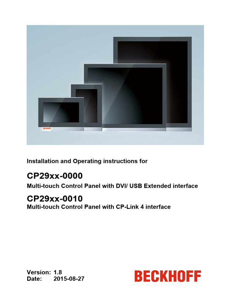 Monitor Beckhoff CP29xx | PDF