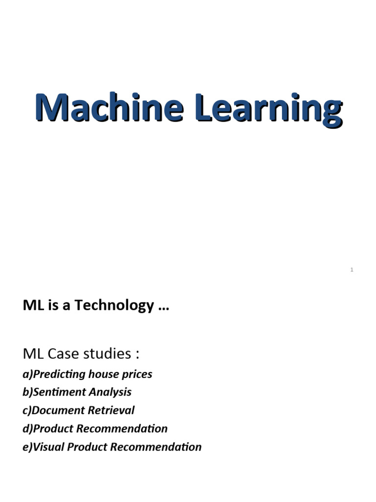 Machine Learning | PDF