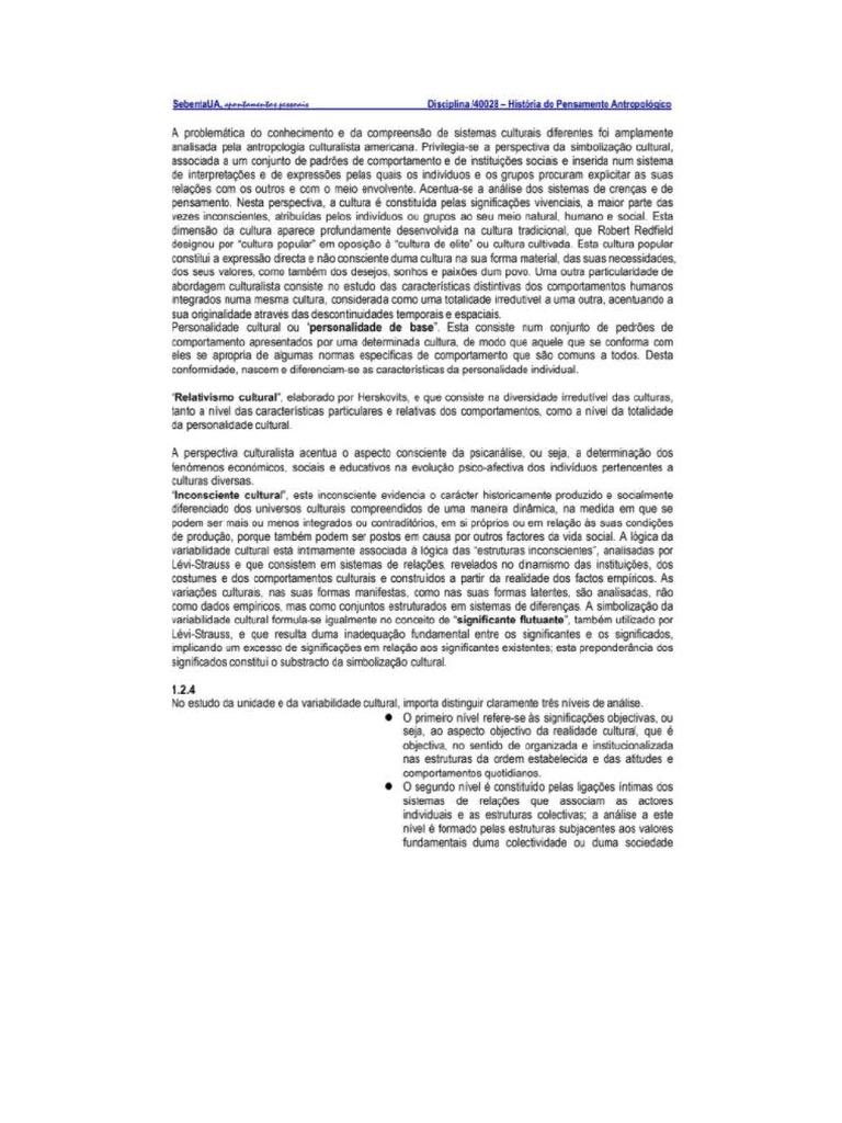 Sebenta Antropologia | PDF