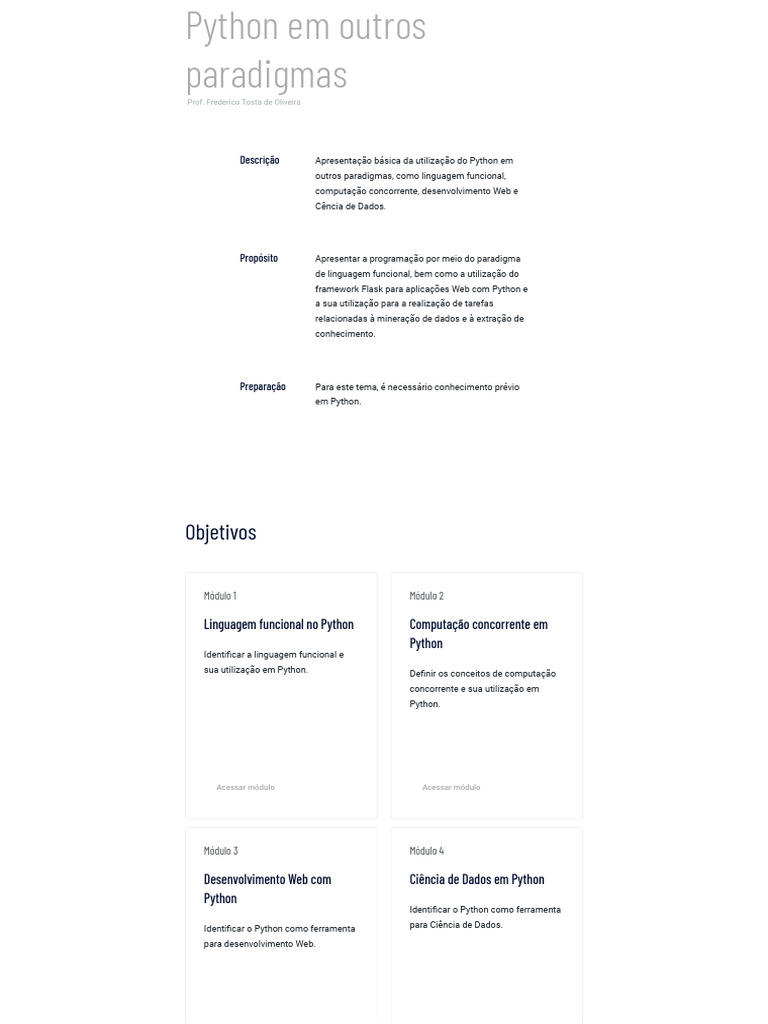 Python em Outros Paradigmas | PDF