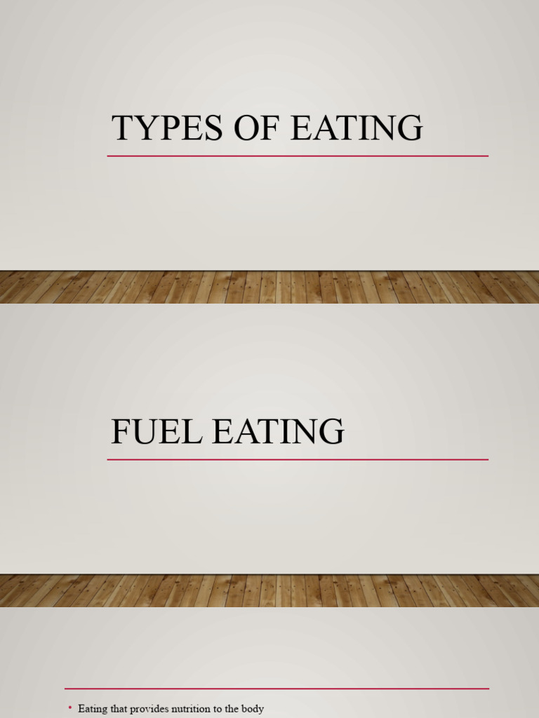 Types of Eating PDF