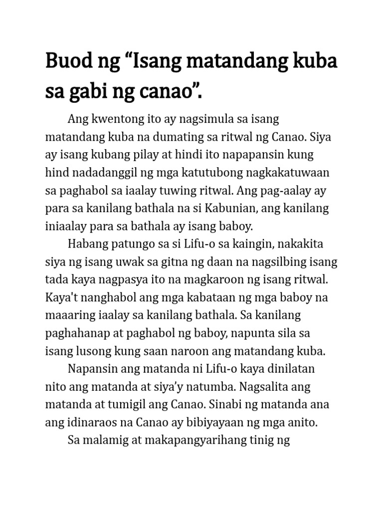 Buod | PDF
