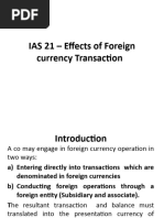 IAS 21-Effects of Foreign Currency Transaction