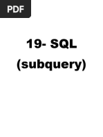 19 SQL (Subquery)