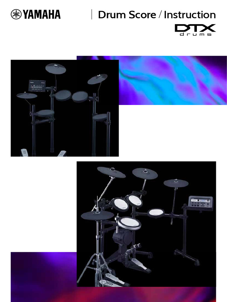 DTX Drums Drum Score Instruction PDF
