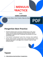 TEKNIK MENULIS BEST PRACTICE - By. Idris Afandi