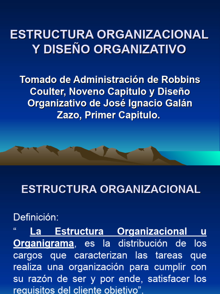 Diseño y Estructura Organizacional | PDF | Crecimiento personal y ...