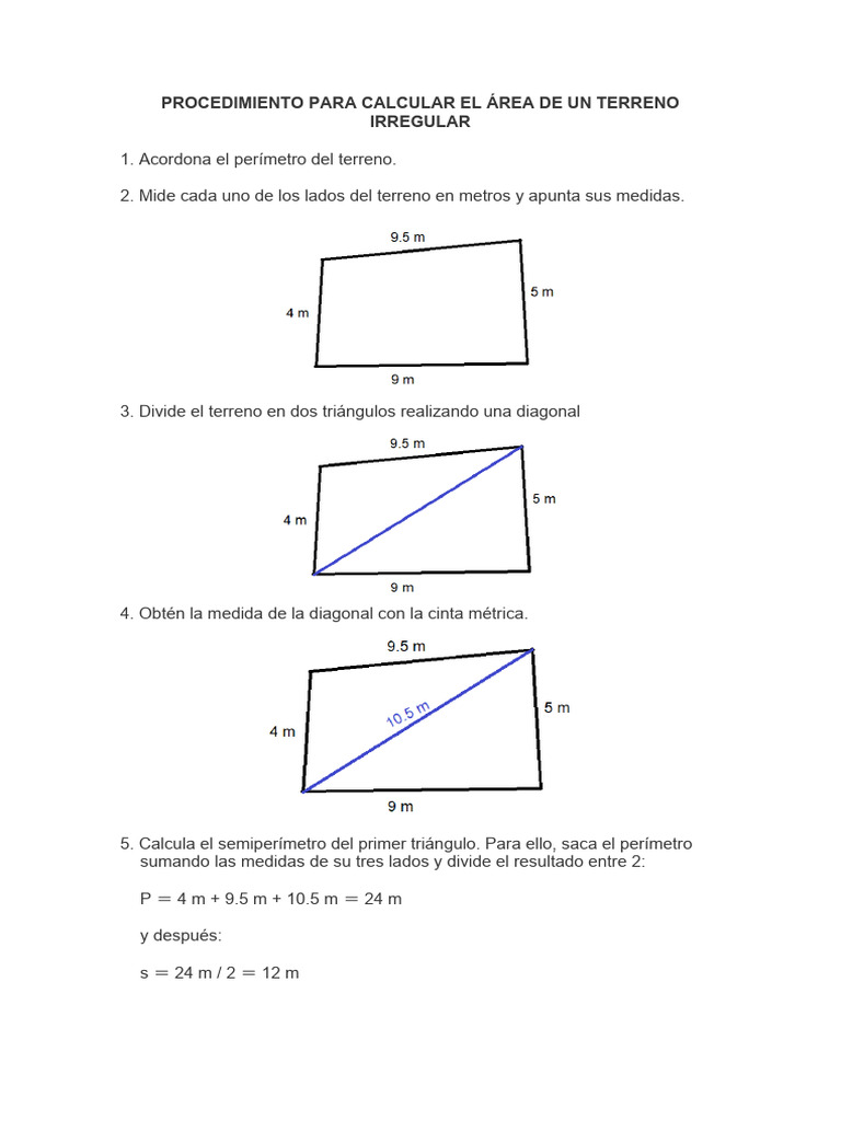 Calcular área de terreno irregular | PDF