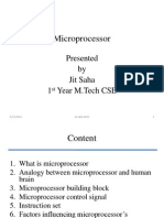 Microprocessor Architecture and Applications