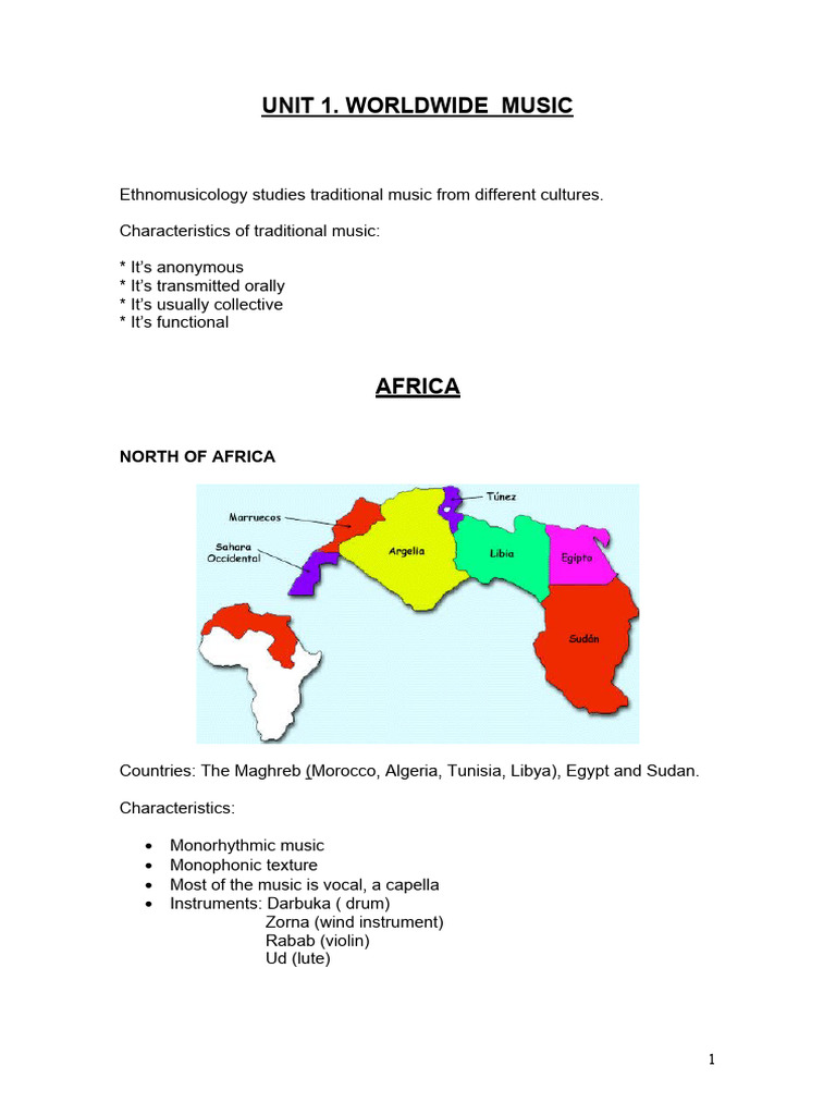 Unit 1. Worldwide Music PDF