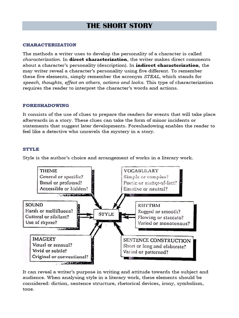 The short story analysis pdf