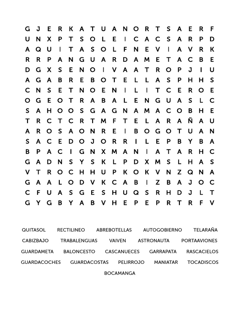 Sopa de Letra Del Periodico | PDF