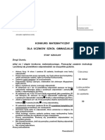 Konkurs Matematyczny Etap Szkolny 2017 B