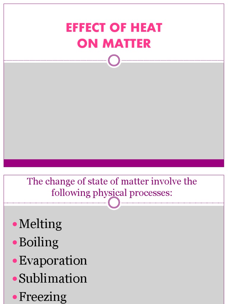 Effect of Heat | PDF | Home & Garden | Science & Mathematics